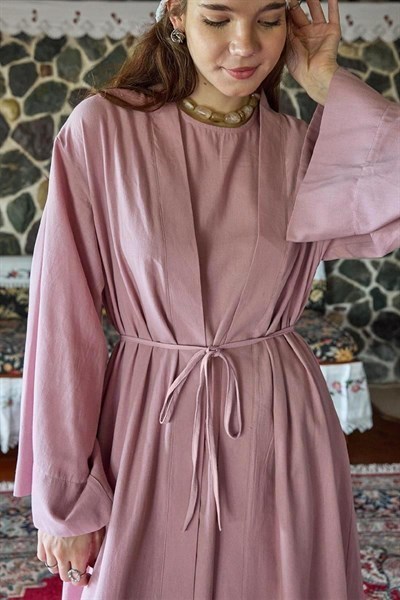 Belden Bağlamalı Abaya
