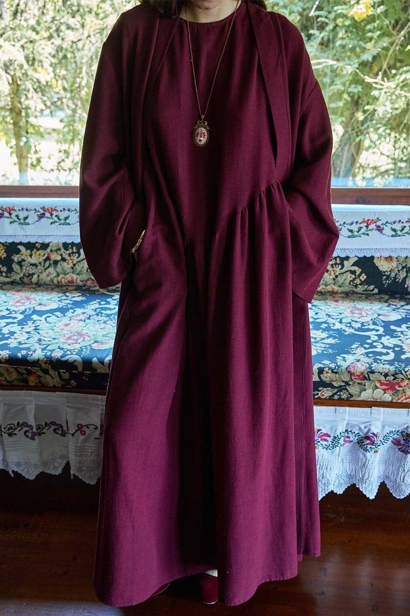 Belden Bağlamalı Abaya