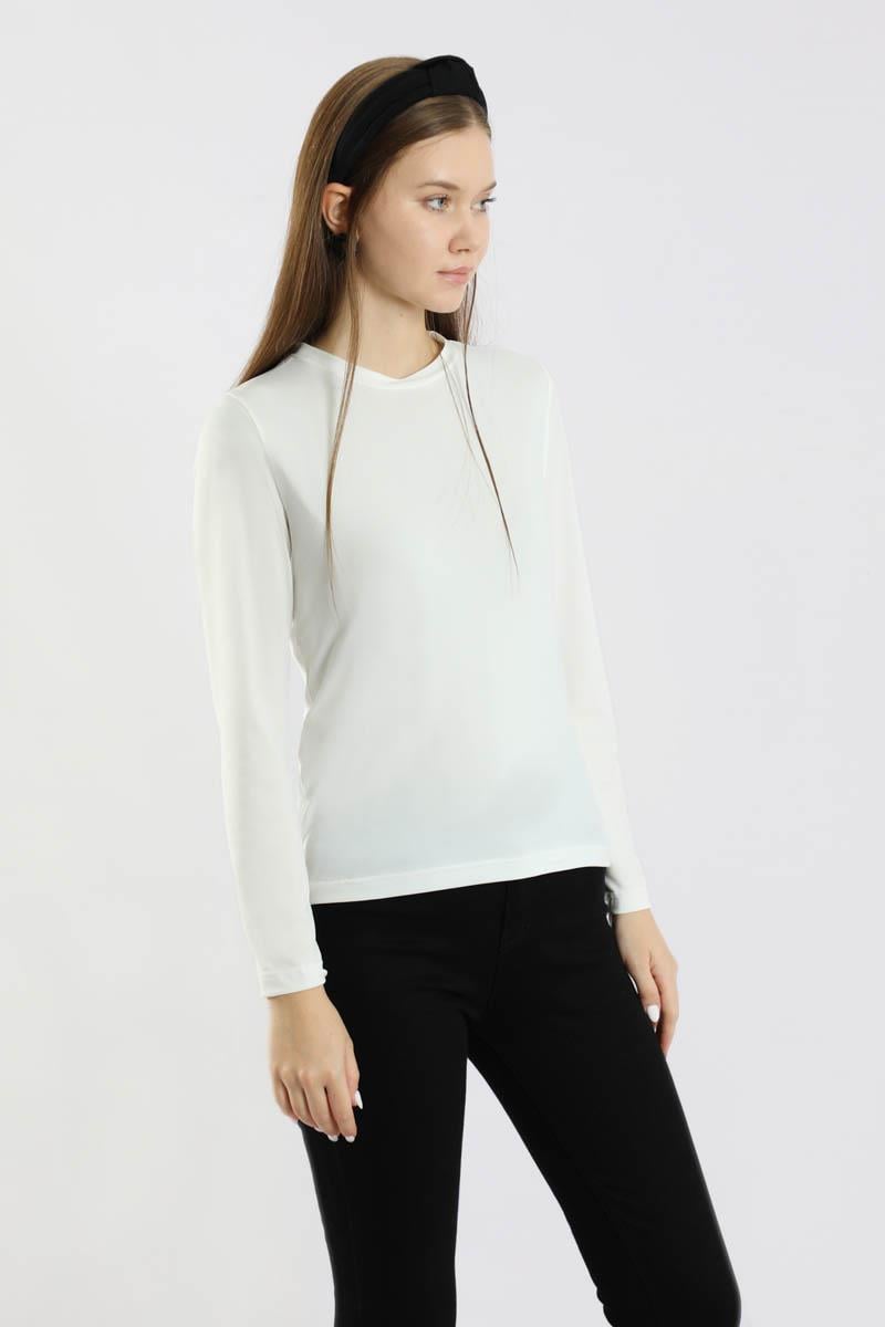 Bisiklet Yaka Body Ekru