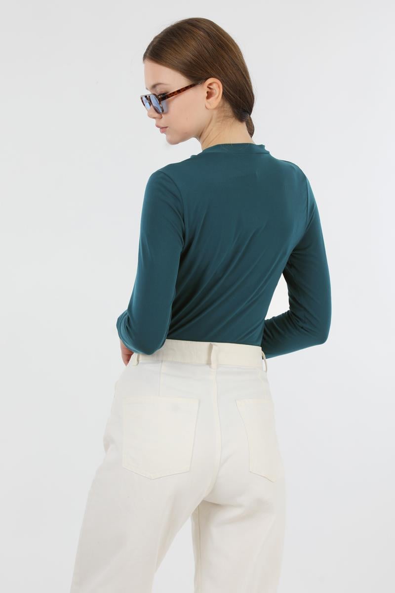 Bisiklet Yaka Body Petrol