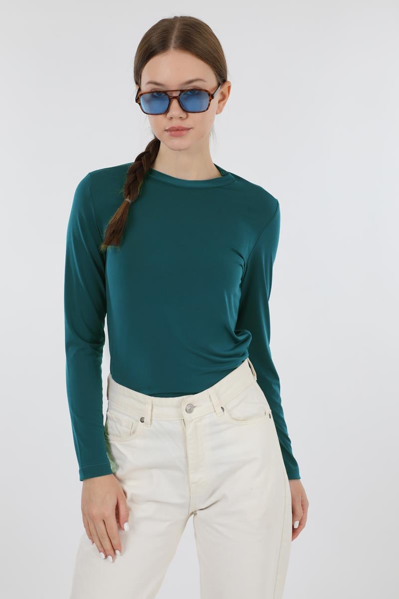 Bisiklet Yaka Body Petrol