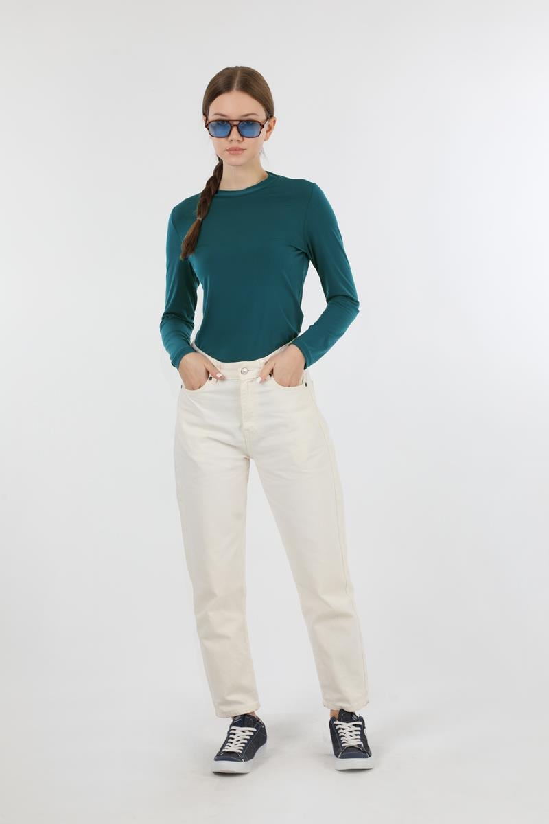 Bisiklet Yaka Body Petrol