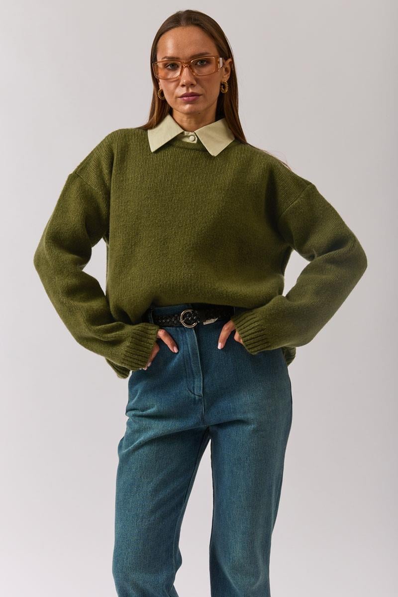 Biyeli Oversize Kazak Haki