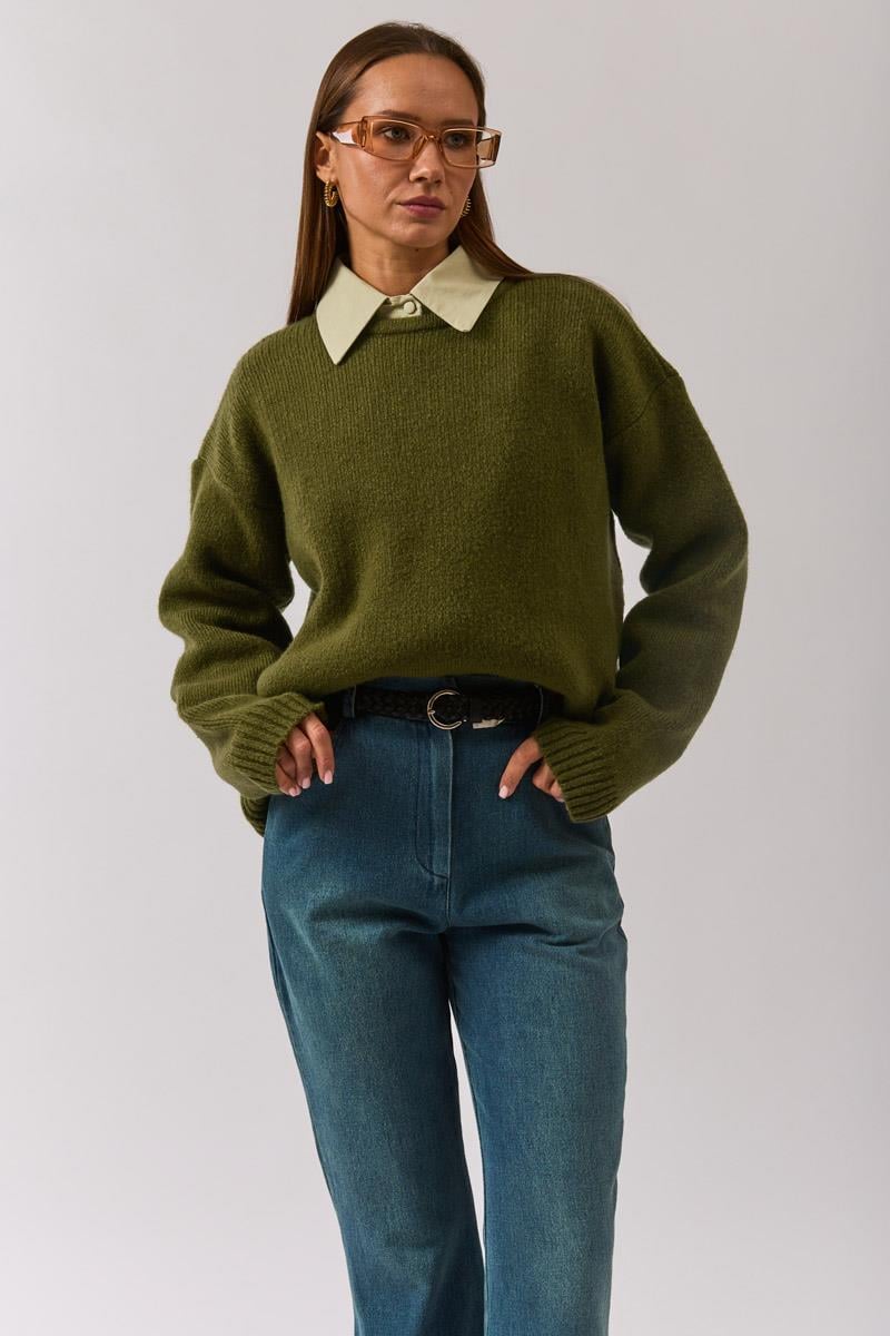 Biyeli Oversize Kazak Haki