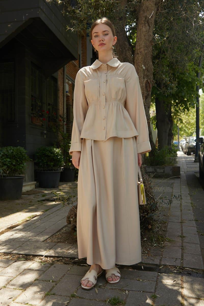 Büzgülü Etek Takım Taş