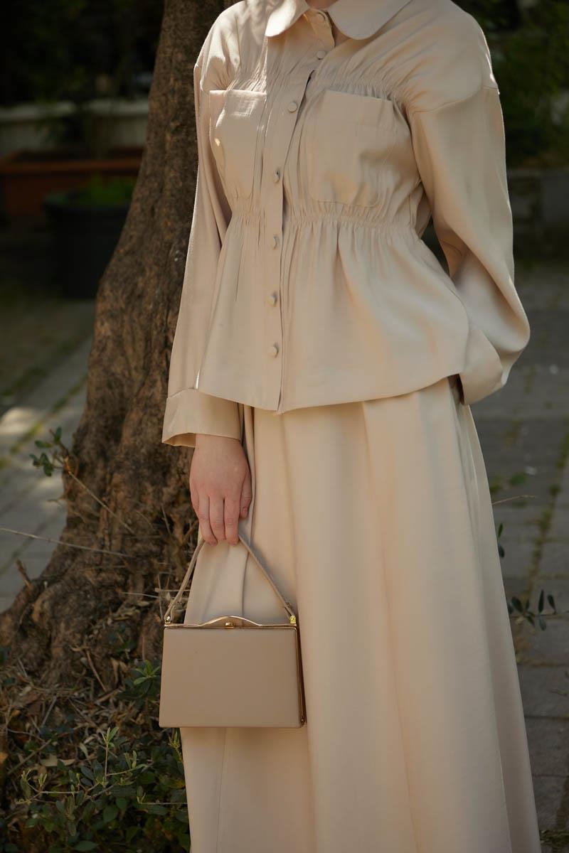 Büzgülü Etek Takım Taş