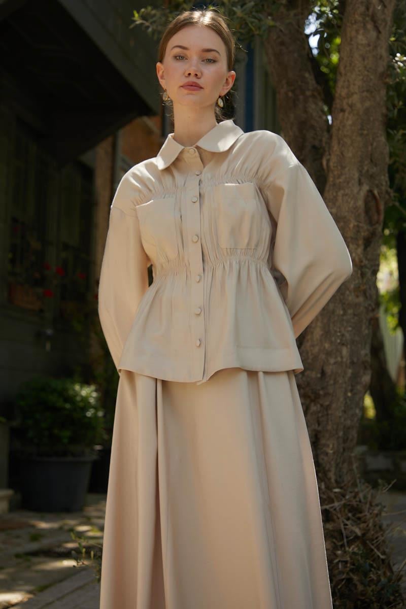 Büzgülü Etek Takım Taş