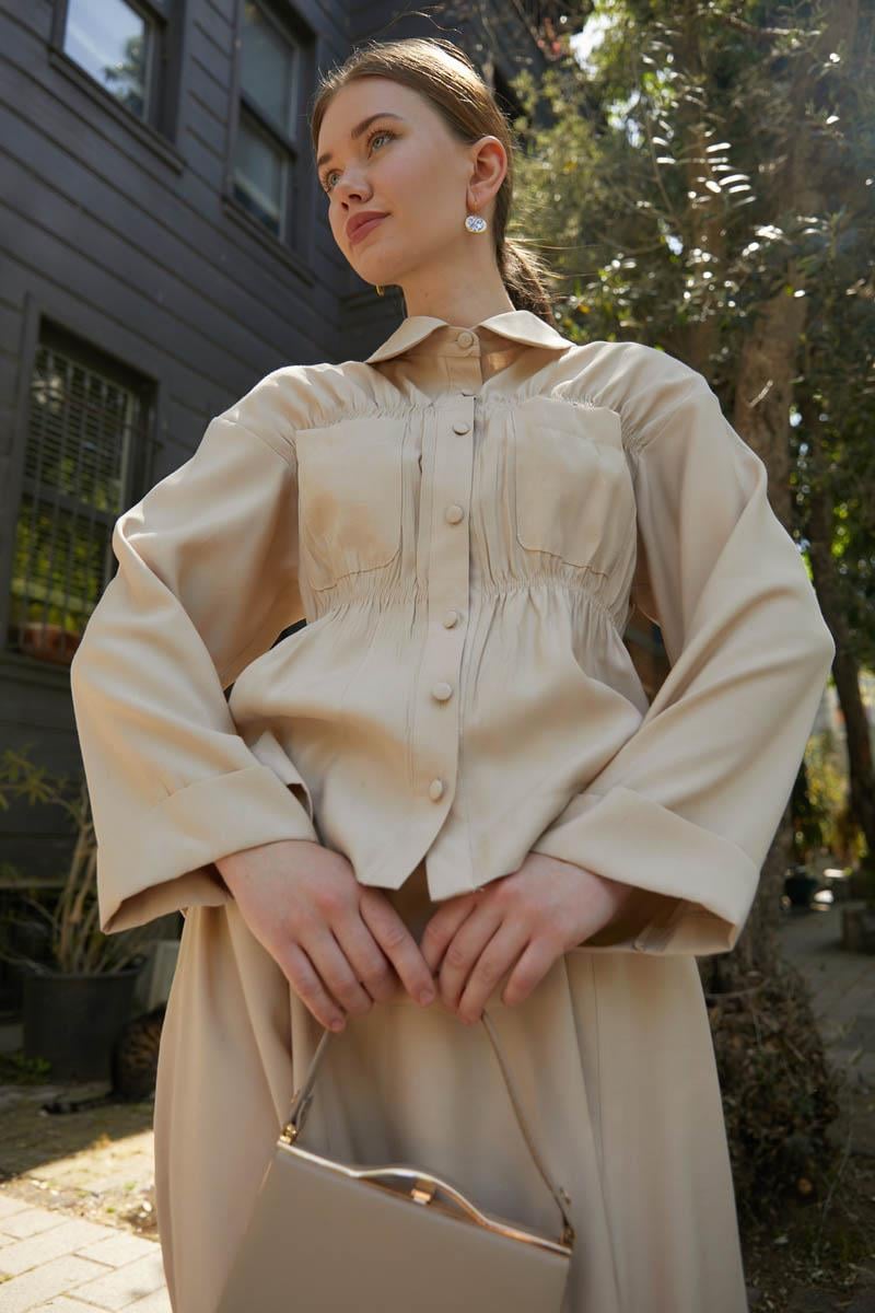 Büzgülü Etek Takım Taş