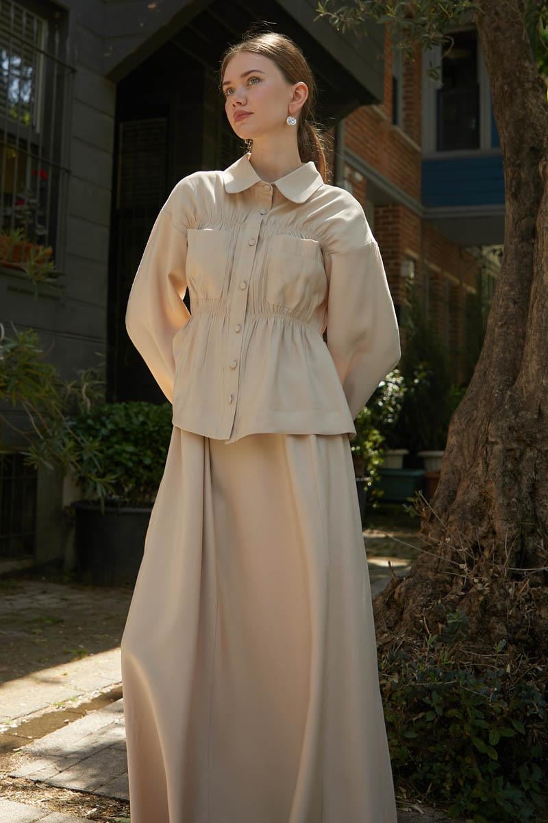 Büzgülü Etek Takım Taş