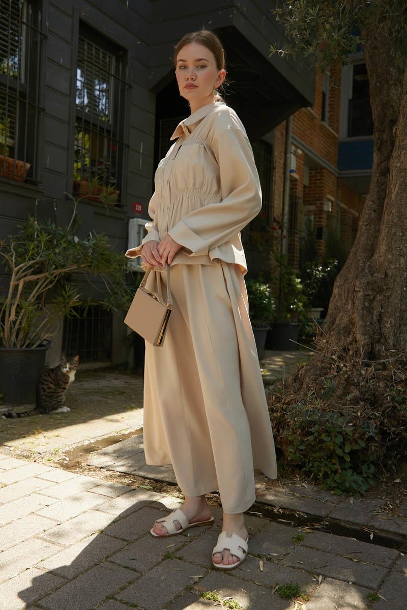 Büzgülü Etek Takım Taş