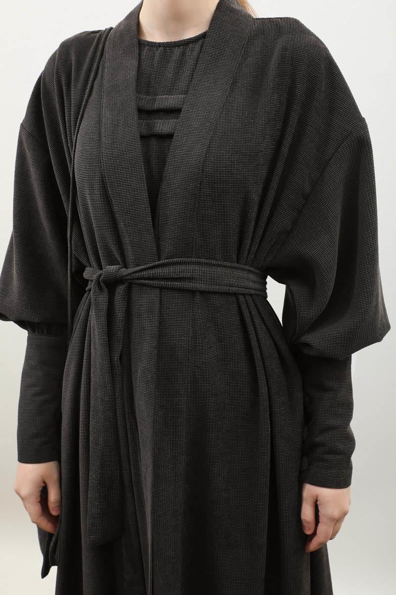 Çantalı Abaya Takım Antrasit