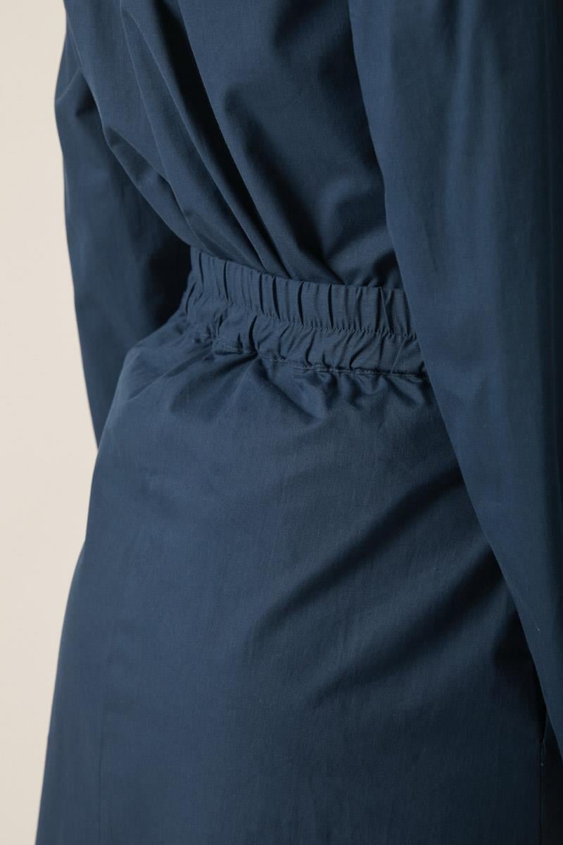 Ceket Yaka Etek Takım Lacivert