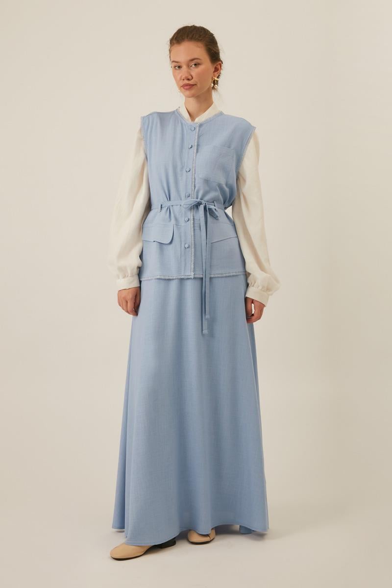 Cepli Viscon Keten Takım Bebe Mavisi