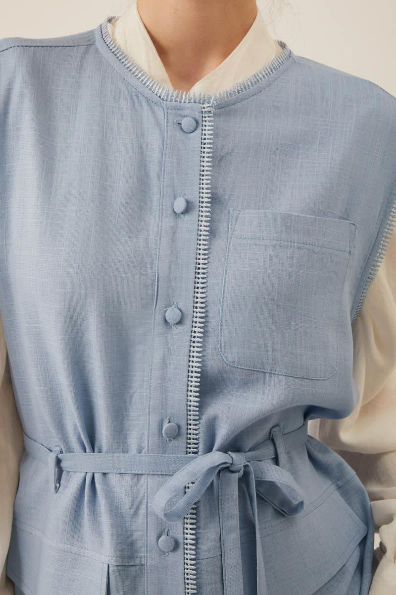 Cepli Viscon Keten Takım Bebe Mavisi