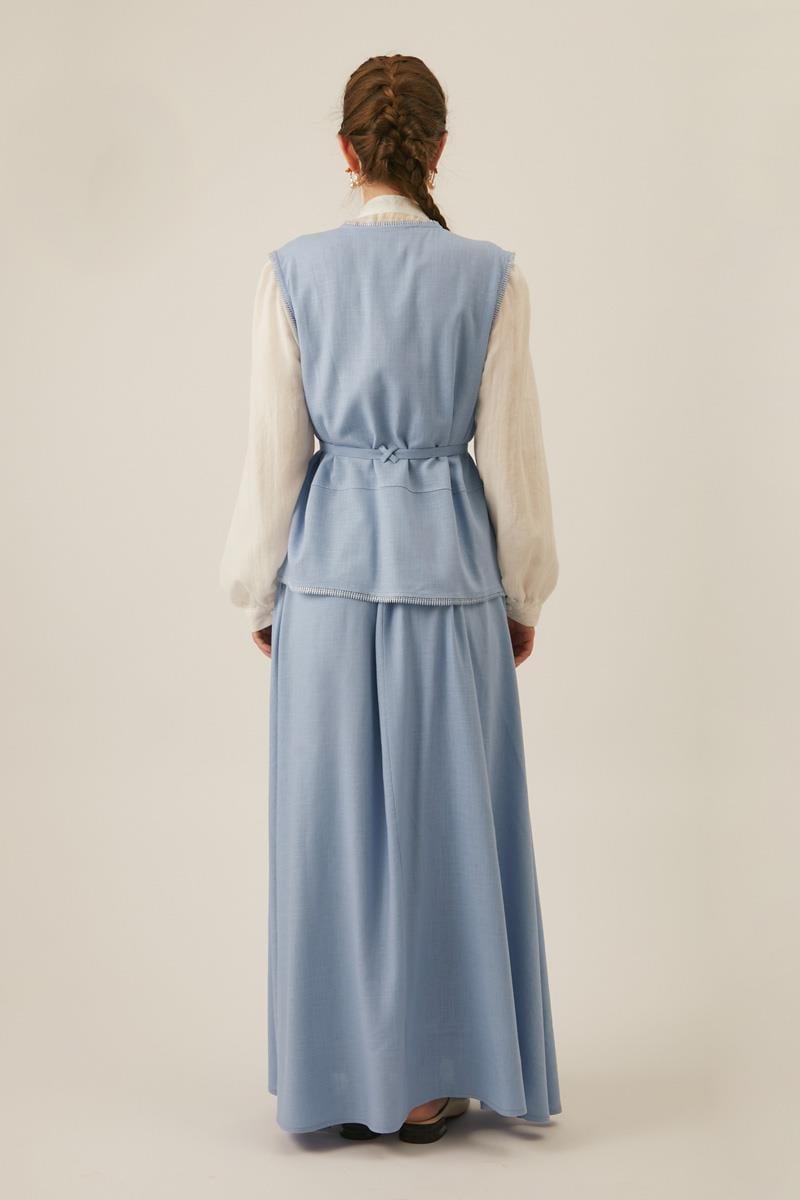 Cepli Viscon Keten Takım Bebe Mavisi