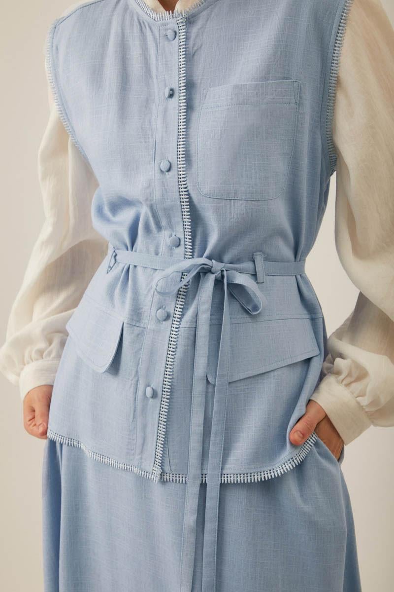 Cepli Viscon Keten Takım Bebe Mavisi