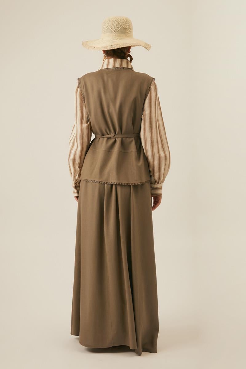 Cepli Viscon Keten Takım Toprak