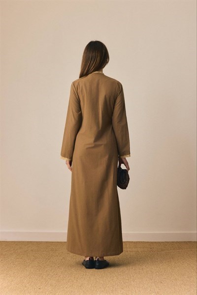 Dantelli Kruvaze Abaya 