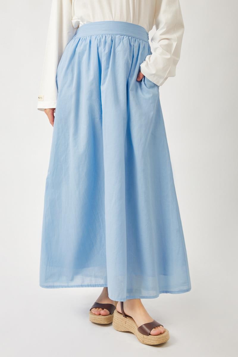 Duru Büzgülü Etek Bebe Mavisi