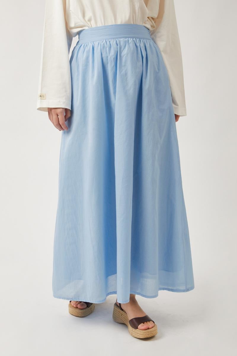 Duru Büzgülü Etek Bebe Mavisi