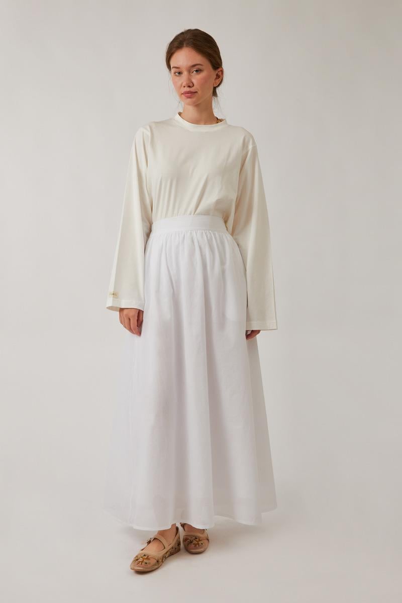 Duru Büzgülü Etek Bebe Mavisi