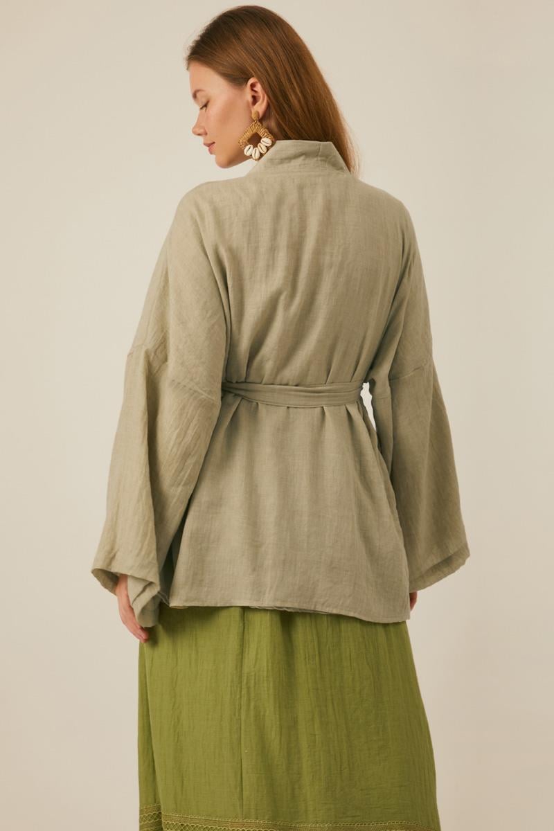 Düşük Kol Kimono Taş
