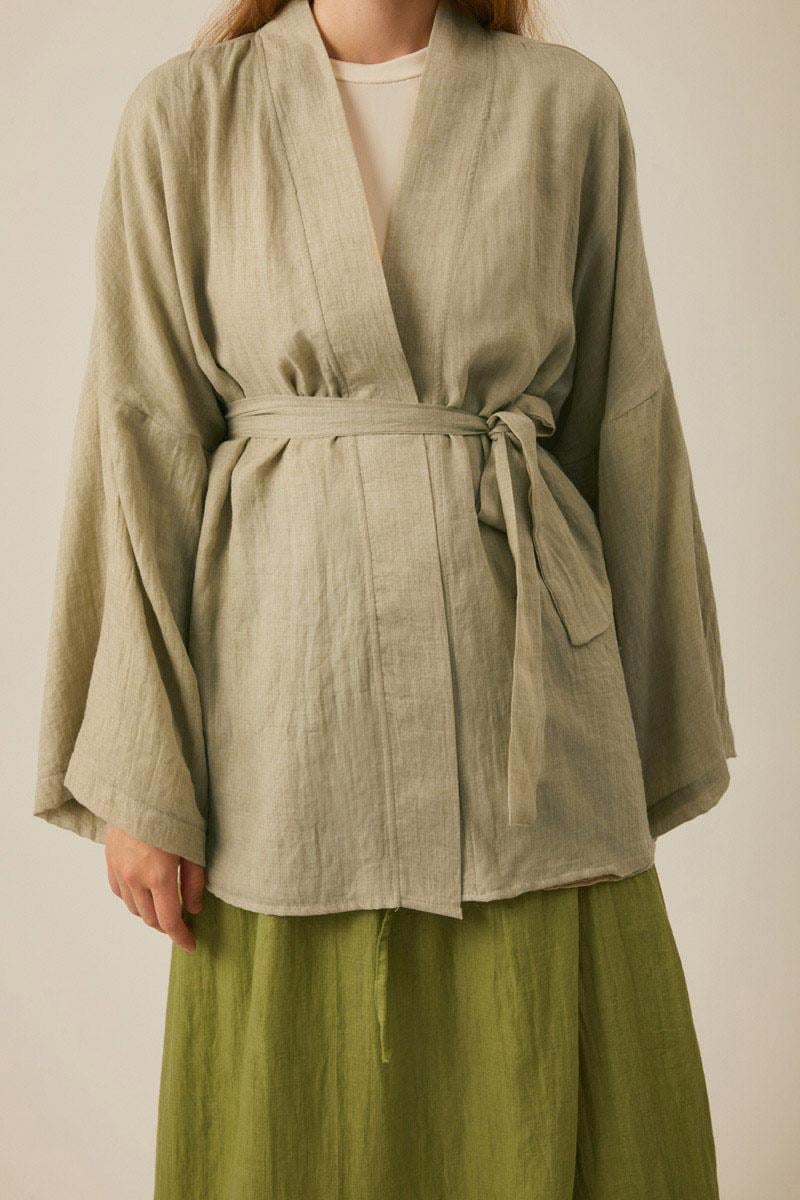 Düşük Kol Kimono Taş