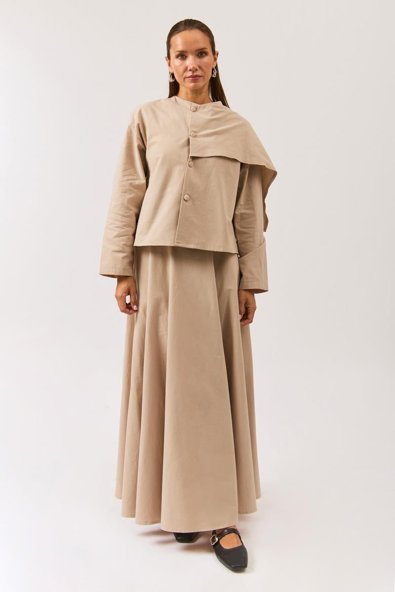 Geniş Kemerli Etek Taş