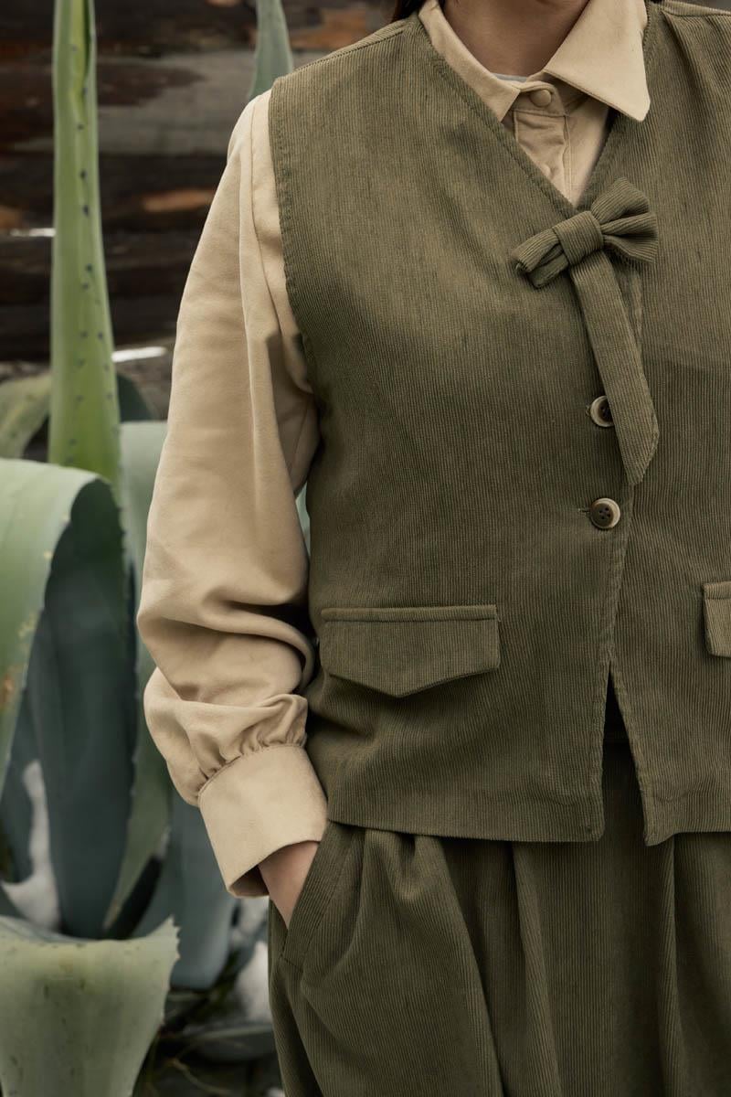 Kadife Etek Takım Haki