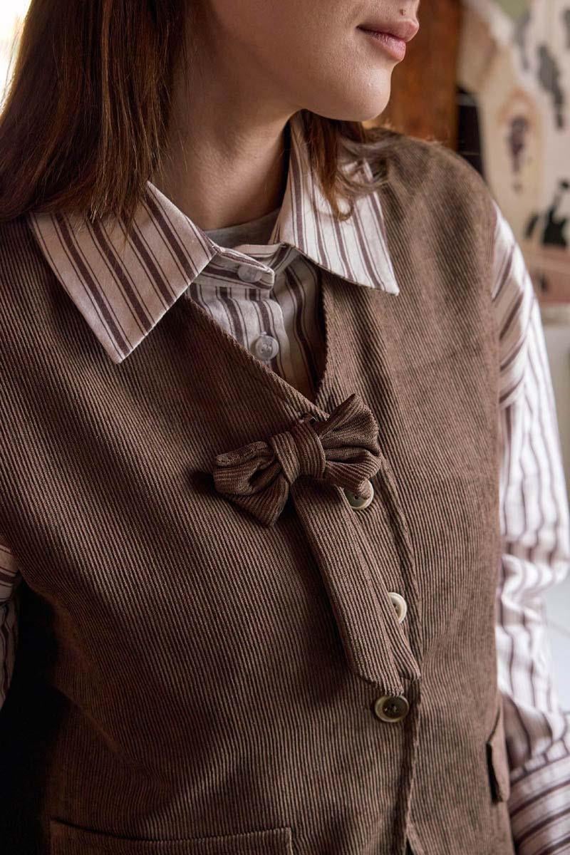 Kadife Etek Takım Kahverengi