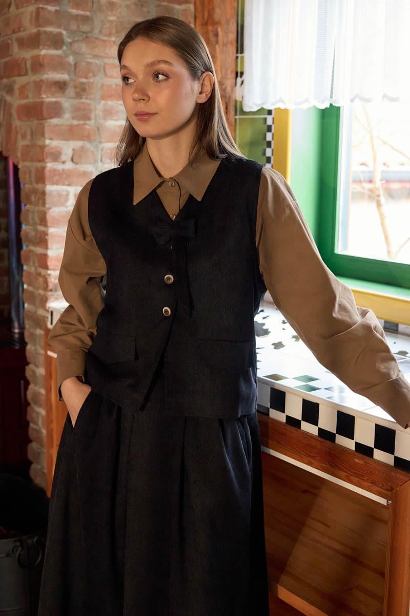 Kadife Etek Takım Siyah