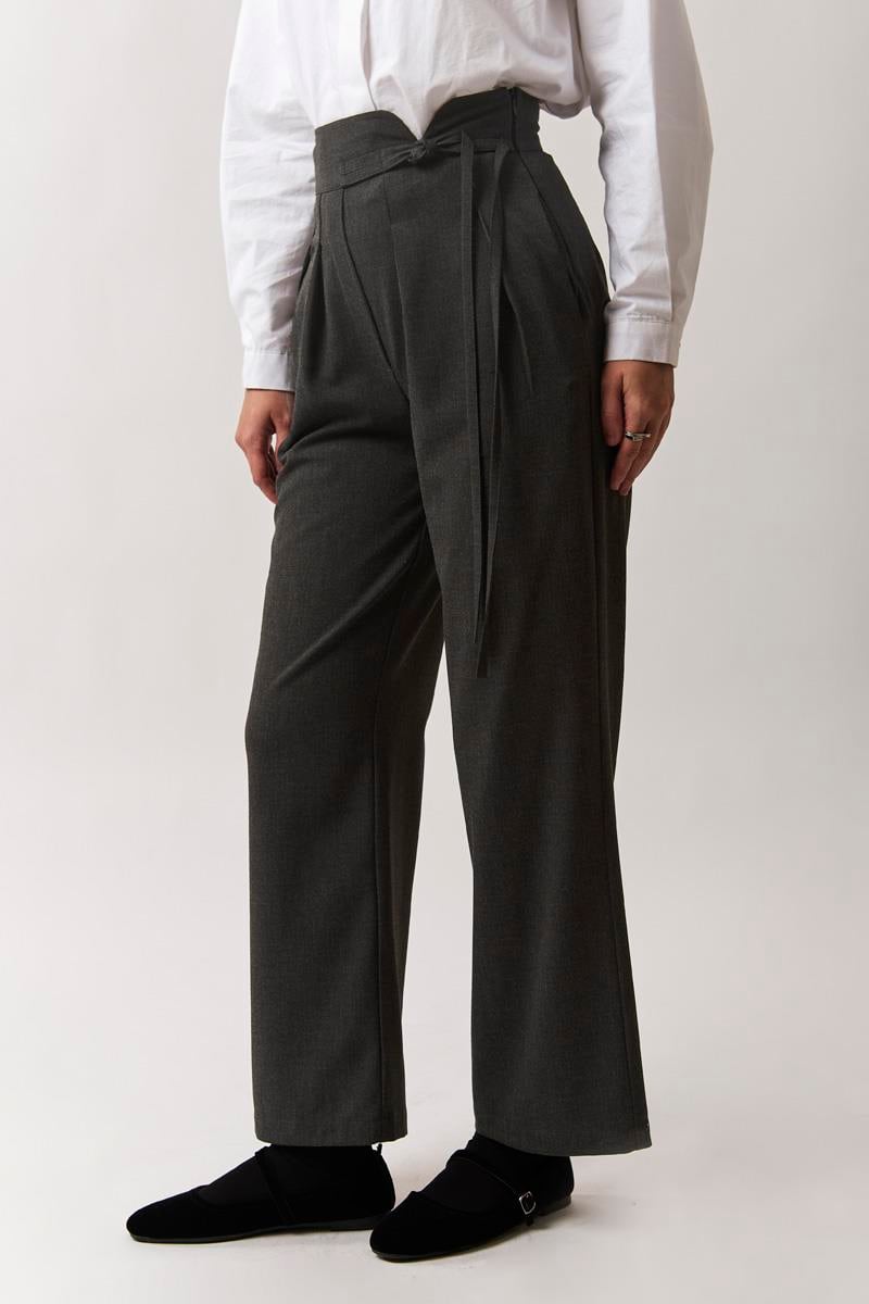 Kemeri Pile Detaylı Pantolon Antrasit