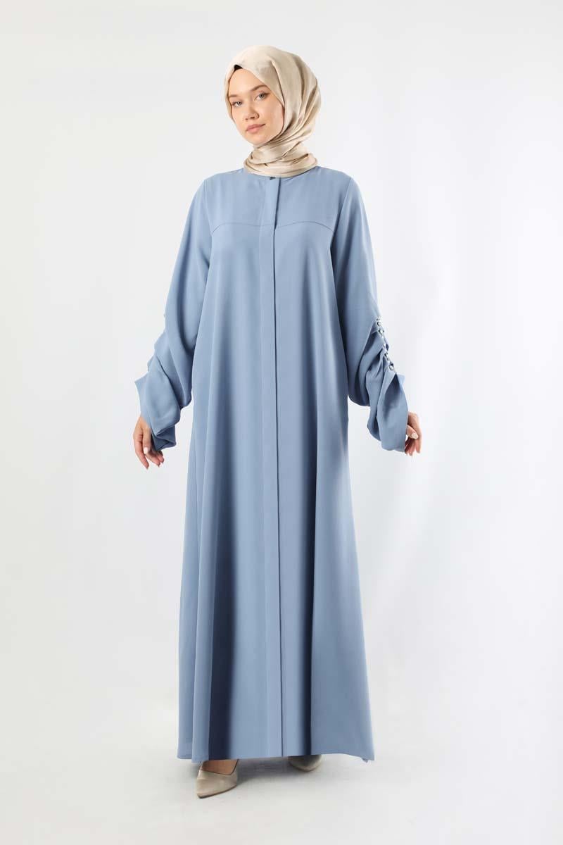 Kemerli Pileli Ferace Bebe Mavisi