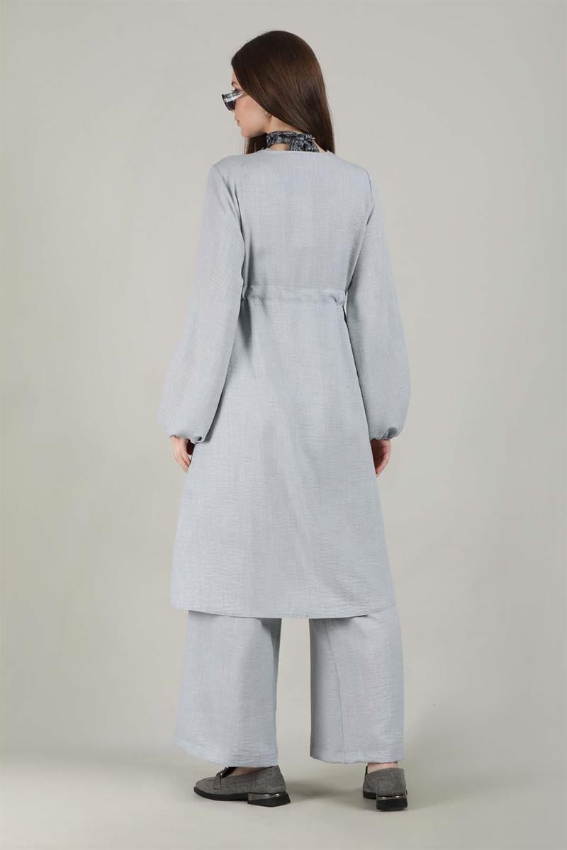 Keten Kimono Takım Gri
