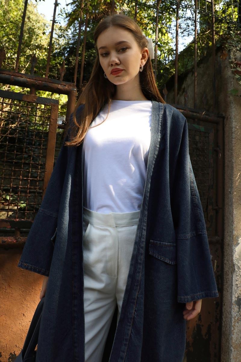 Klasik Denim Kap Koyu Mavi