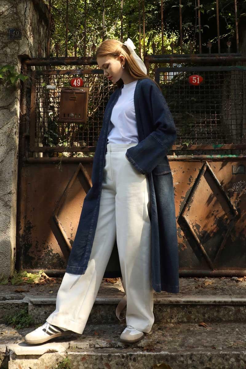 Klasik Denim Kap Koyu Mavi