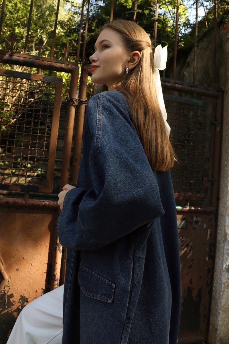 Klasik Denim Kap Koyu Mavi