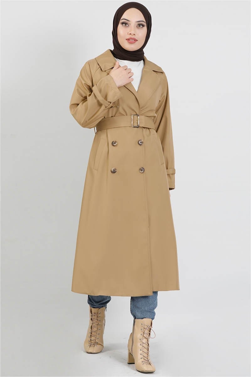 Klasik Trenç Camel