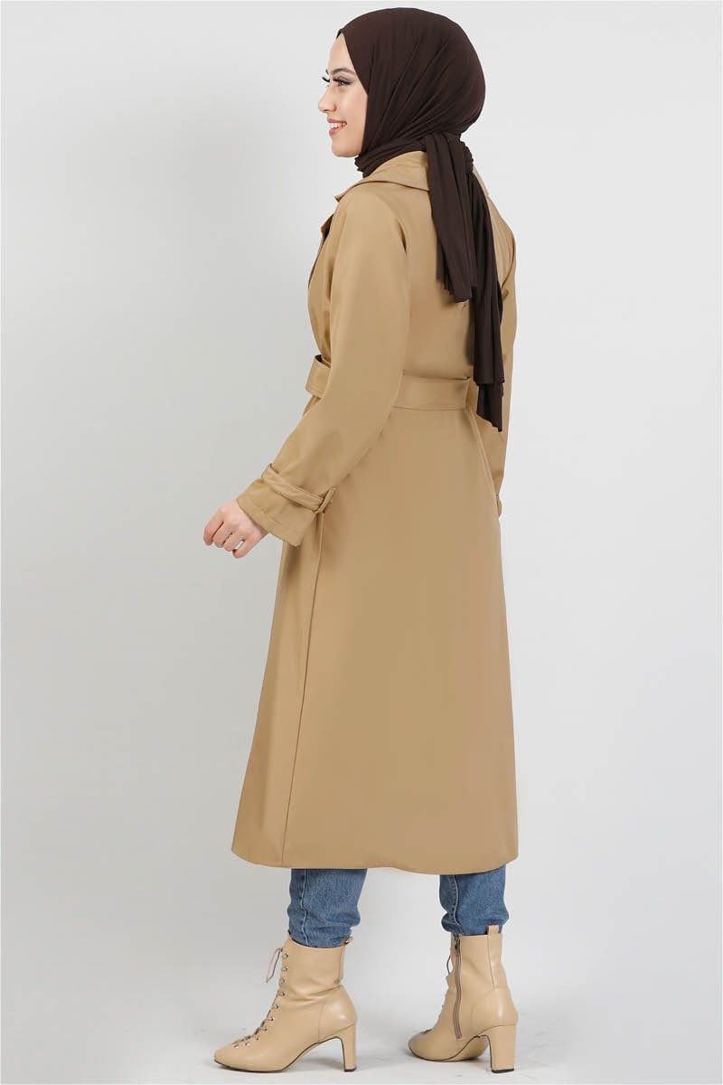 Klasik Trenç Camel