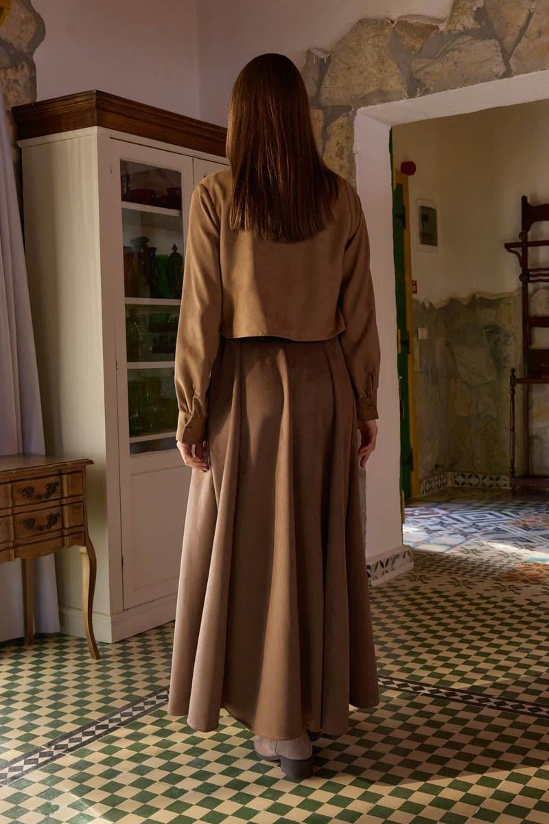 Kloş Süet Etek Taba