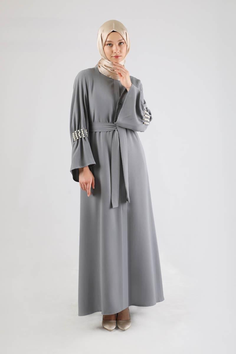 Kolları İncili Ferace Gri