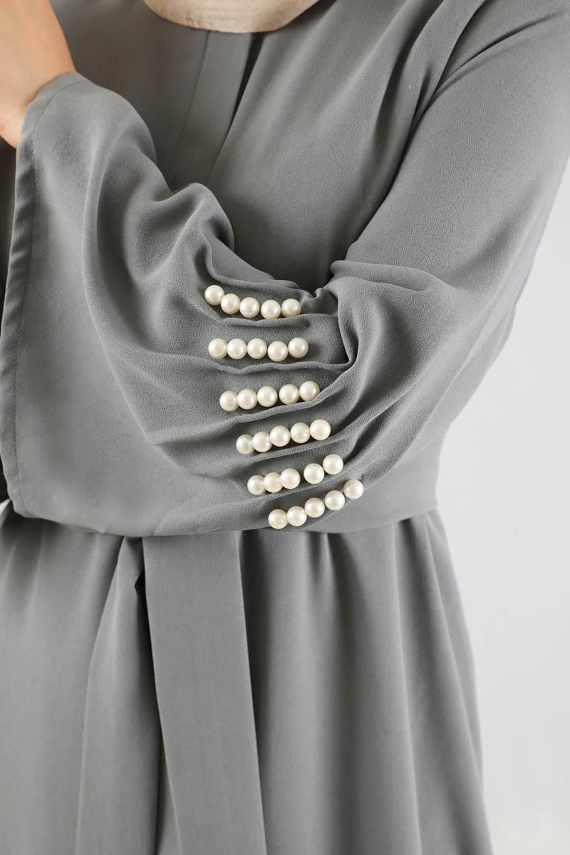 Kolları İncili Ferace Gri