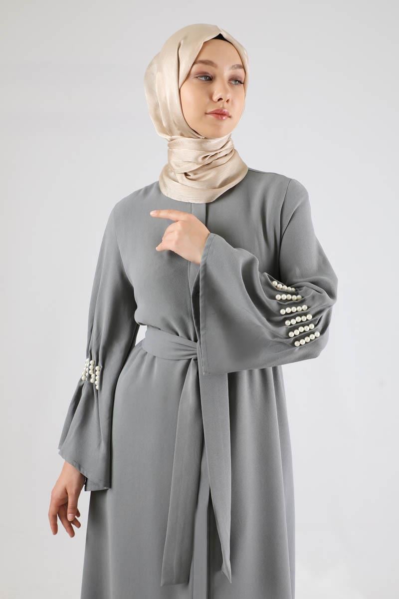 Kolları İncili Ferace Gri