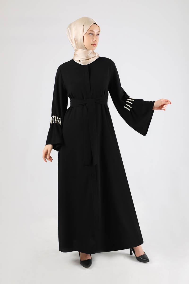 Kolları İncili Ferace Siyah