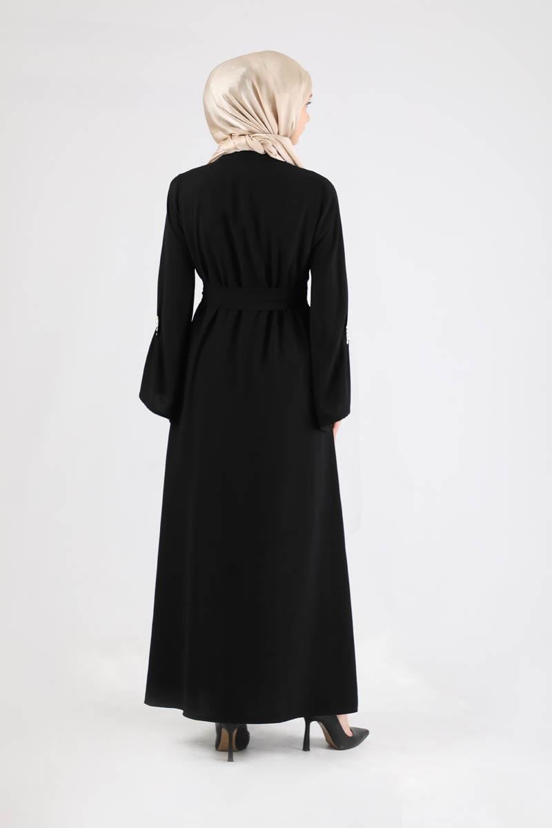 Kolları İncili Ferace Siyah