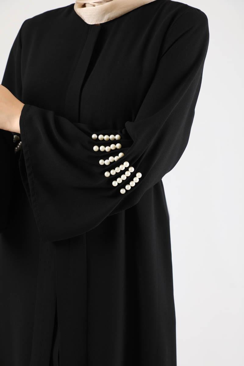 Kolları İncili Ferace Siyah