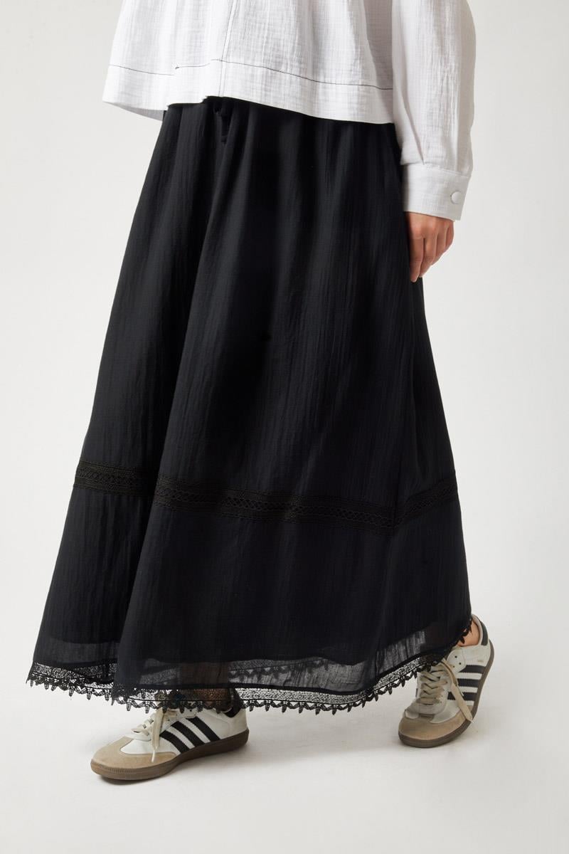 Lara Dantelli Etek Siyah