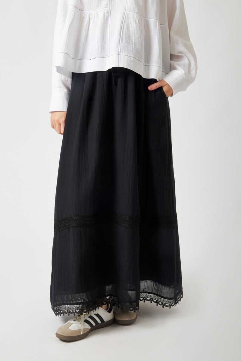 Lara Dantelli Etek Siyah