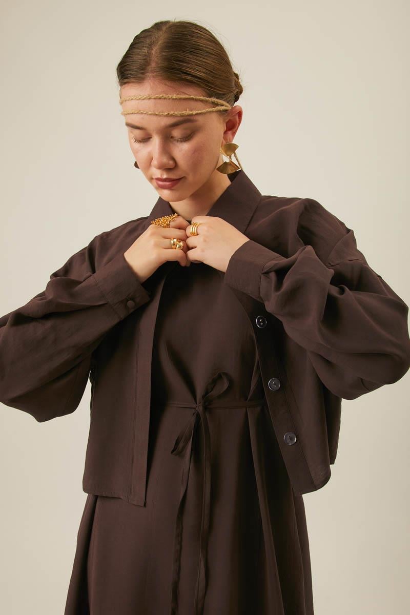 Modal Gömlekli Takım Kahverengi