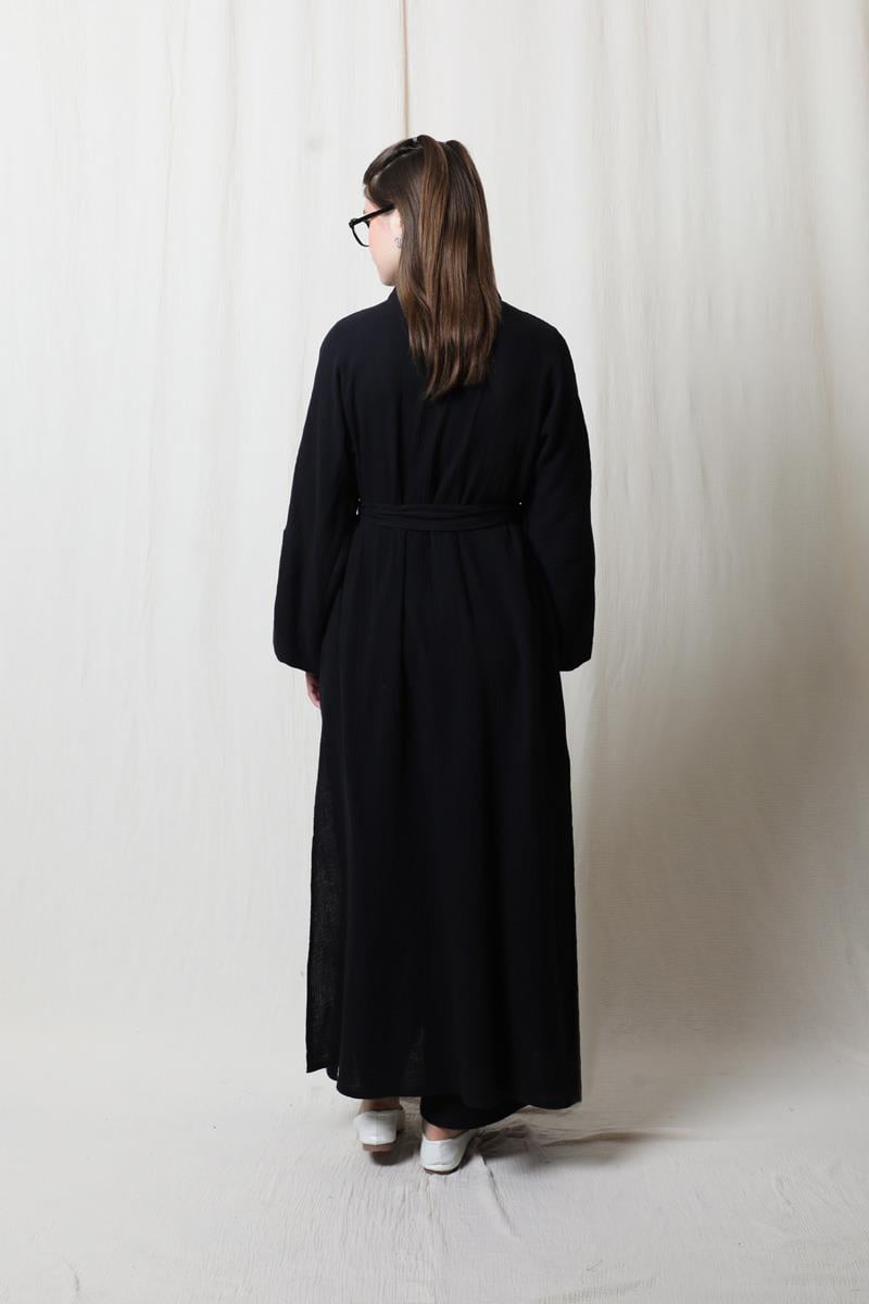 Müslin Abaya Takım Siyah
